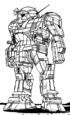 A humanoid Atlas BattleMech