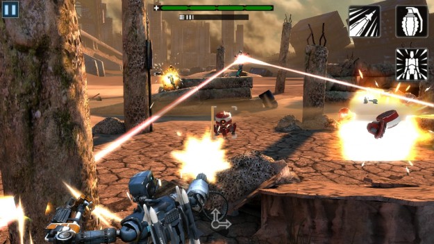 tactical combat robot action is back, and packing Elemental scale weapons.