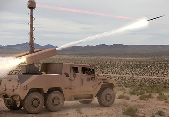 Guided 70mm rockets can also be used in land-based launch systems.