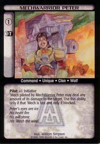 SAFE Report Moderately Played from set Premiere Limited BT WOT Battletech CCG 