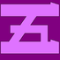 Pink katakana 5 on purple background
