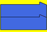 Blue katakana 2 on yellow background