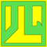 Green katakana 4 on yellow background