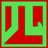 Green katakana 4 on red background