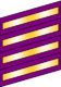Four wide purple bands with gold inset stripes.