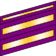 Two wide and one narrow purple bands with gold inset stripes.
