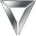 Silver triangle with open center