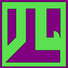 Green katakana 4 on purple background