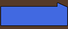Blue katakana 1 on dark brown background